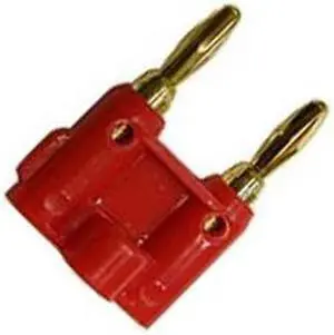 BG1014R - BANANA PLUG/JACK DBL STD RED GOL