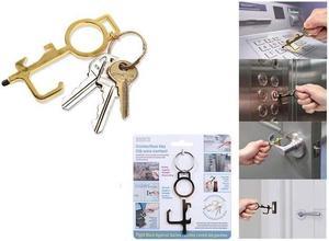 74803 - CONTACTLESS PLATED KEY W/KEYRING ASSORTED COLOR