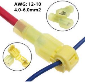 GQKB-2116-5 - T-TAP CONN YEL 12-10AWG KIT WITH FULLY INSULATED MALE TERMINAL (5 pcs/pkg)