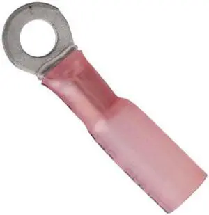 310203 - RING TERM RED #8 22-18AWG ID-4MM OD-9MM HEATSHRINK ADHESIVE (3 pcs/pkg)