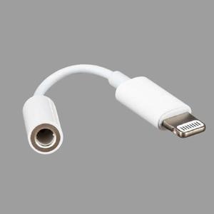 AMTD-4157A - IPHONE ADAPTER 8P MALE TO 3.5MM JACK ADAPTER WHITE LIGHTNING