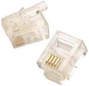 PR6403 - MODULAR PLUG 6P4C STD RND  (10 pcs/pkg)