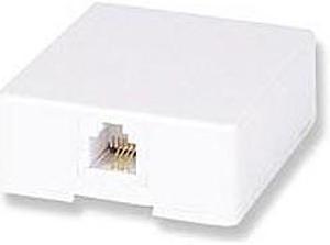 NW-104QCW - BASEBOARD MOD JACK 6P4C TOOLLESS WHITE