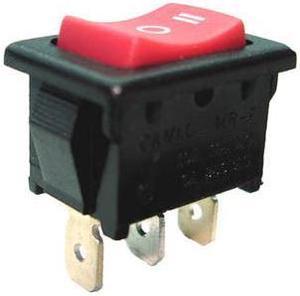 MR2130-C7-BR3N-DP - ROCKER SWITCH 1P2T 10A ON-OFF-ON 125VAC QT 13X20MM ACTU RED