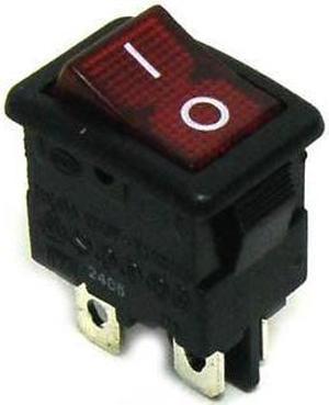 MR210-C5L-BRN-DP - ROCKER SWITCH LIT 2P1T 12A ON- OFF 125VAC QT 13X20MM ACTU RED