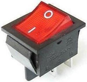 R210-1-C5L-BR1-NWC - ROCKER SWITCH LIT 2P1T 16A ON- OFF 250VAC QT 22X30MM ACTU RED