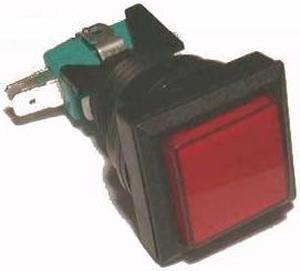 GMSI-5B-SR - PUSH SWITCH LIT MOM RED 1P2T 24 MM NO/NC SQUARE 10A 125/250V QUI