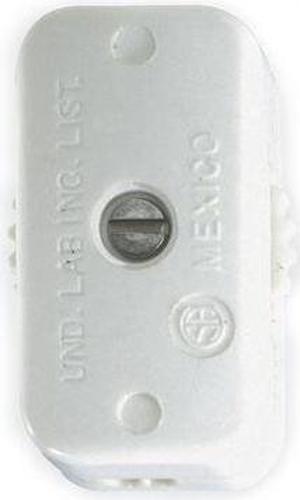 752-423-3W - LAMP CORD SWITCH INLINE 1P1T WHT 6A/125VAC 3A/250VAC