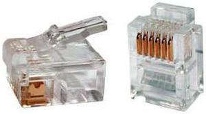 31073 - MODULAR PLUG 6P6C STD FLAT(RJ12)  (10 pcs/pkg)