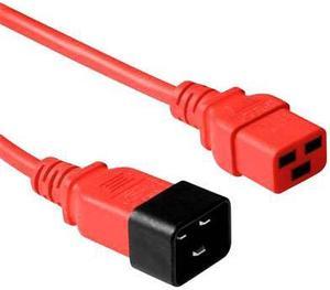 AC3-4RED - SERVER CORD 3/12 4FT RND RED SJT C19 TO C20 FT2 105C 20A/250V