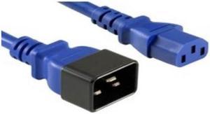 AC6-3BLU - JUMPER CORD 3/14 3FT RND BLU SJT C13 TO C20 FT2 105C 10A/125V