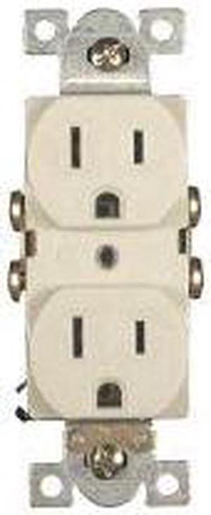 PQPA-0010 - ELECTRICAL RECEPTACLE 2POS 15A 125V IVORY INSERT FOR WALLPLATE