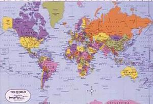 JDR-2 - PLACEMAT MAP OF WORLD