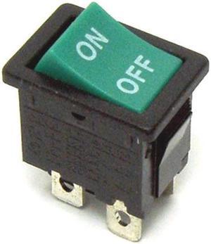 MR210-C3N-BGN-DP - ROCKER SWITCH 2P1T 12A ON-OFF 125VAC QT 13X20MM ACTU GRN