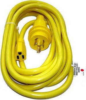 16020 - EXTENSION CORD 3/14 MARINE 20FT YELLOW STW 30 AMP 125V INPUT