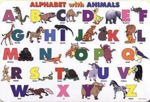 PLP-ABC-1 - PLACEMAT ALPHABET WITH ANIMALS