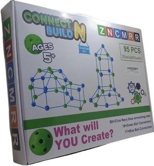 ZNCMRR - CONNECT N BUILD FORT BUILDING KIT 95PCS 35 BALLS AND 60 TUDES