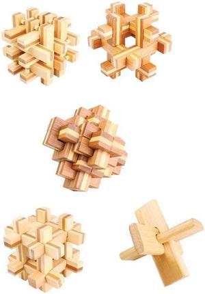 L00779 - WOODEN PUZZLE MINI BAMBOO ASSORTED STYLES