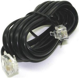 PA-109BC BLK - MODULAR CABLE 6P4C M/M 50FT BLACK