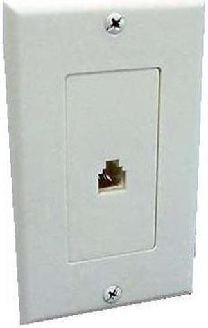 AV130D - WALL PLATE MOD JK 6P4C PLASTIC WHITE