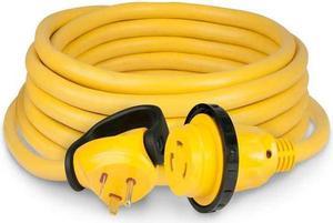 25SPPH.RV - RV CORDSET 3C/10AWG MARINE 25FT YELLOW STW 30 AMP 125V INPUT