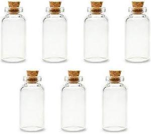 GB816 - BOTTLE CLEAR GLASS WITH CORK LID 5ML (7 pcs/pkg)