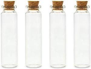 GB820 - BOTTLE CLEAR GLASS WITH CORK LID 16ML (4 pcs/pkg)