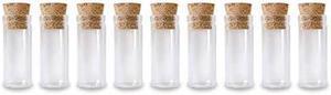 GB850 - VIALS CLEAR GLASS WITH CORK LID 12MMX30MM 2ML (9 pcs/pkg)