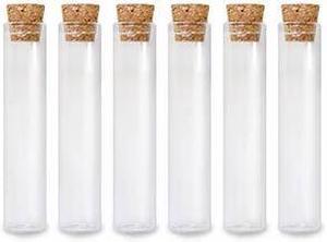 GB856 - VIALS CLEAR GLASS WITH CORK LID 12MMX75MM 7ML (6 pcs/pkg)