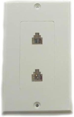 OA271WHB - WALL PLATE MOD JK 6P4C DUAL PLAS DECORA