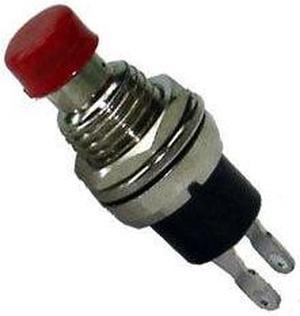 44-554-0 - PUSH SWITCH MOM 1P1T NC RED SOL 7MM RED CAP