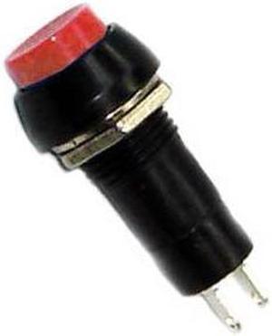 SCAD-1421B - PUSH SWITCH MOM 1P1T NO THR SOL 12MM HEX BUTTON RED CAP 3A/250VA