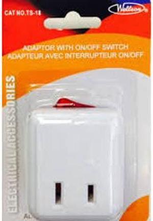 TS-18 - WALL TAP 1-OUTLET WITH SWITCH