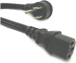 CS-P16RAS-1.5 - INST CORD 3/16 5FT FLAT RA PLUG SPT-2 BLK PLUG 5-15P TO FEM C13