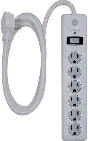 47225 - POWER BAR 6 O/LET 6FT CORD RA PL 800J TWIST-LOCK SAFETY CAP WHT