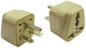 WA-18 - TRAVEL ADAPTER 3P 240V N-AMERICA PLUG TO UNIVERSAL JACK W/GROUND