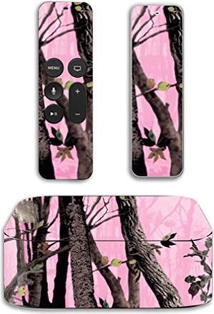 Skin Compatible With Apple Tv 4K  4Th Gen 20192015 Wrap Cover Sticker Pink Tree Camo