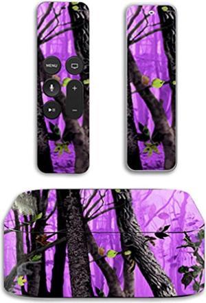 Skin Compatible With Apple Tv 4K  4Th Gen 20192015 Wrap Cover Sticker Purple Tree Camo