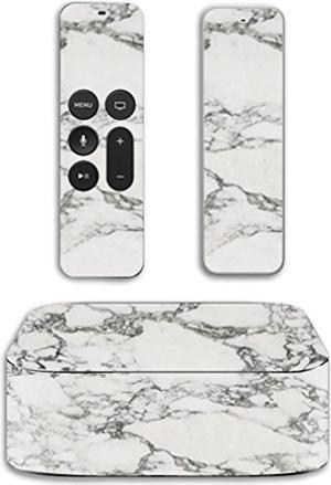 Skin Compatible With Apple Tv 4K  4Th Gen 20192015 Wrap Cover Sticker White Marble