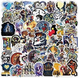 52Pcs Kingdom Hearts Stickers Pack  Action Role Playing Game Vinyl Waterproof Graffiti Sticker For Water Bottle Laptop Computer Phone Case Ps Teens Adults Girl Kids Bumper Cool Deacls Guitar