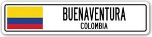 Buenaventura Colombia Street Sign Colombian Flag City Country Road Wall Gift