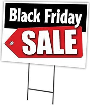 Black Friday Sale 12X16 Yard Sign  Stake  Advertise Your Business  Stake Included Image On Front Only  Made In The Usa