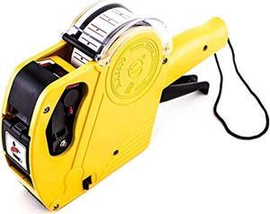 Price Tag Gun Label Printers & Makers Labeler Price Gun With Sticker Labels & Ink Refill For Office, Retail Shop, Grocery Store Ju-5500Eos (Yellow)