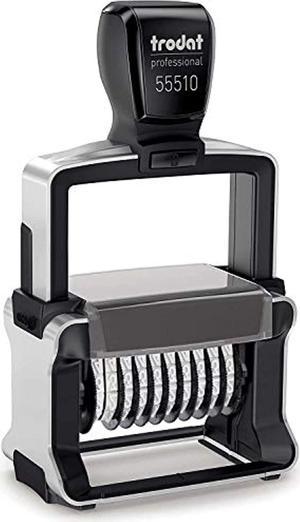 Numberer Stamp Professional 55510  10 Digits, Self Inking, 3/16" (5 Mm) Characters, Black Ink