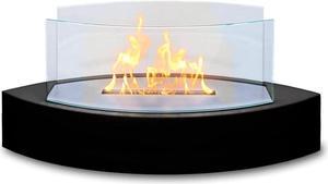 Anywhere Fireplace Lexington Tabletop Fireplace, Portable Ventless Liquid Bio-Ethanol Fireplace, Modern Elegant Tabletop Smokeless Fire Feature for Indoor or Outdoor Use (Black)