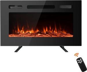 PAOLFOX Electric Fireplace Inserts,30 inch Electric Fireplace,Electric Fireplace Wall Mounted,Freestanding Electric Fireplace,Wall Fireplace Electric with Remote Control,Electric Fireplace Recessed