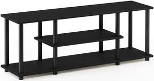 Furinno Turn-N-Tube No Tools 3D 3-Tier Entertainment TV Stand up to 50 inch TV, Round Tubes, Walnut