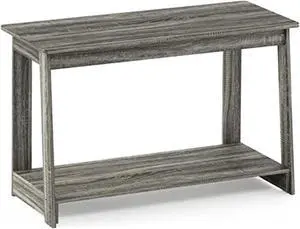 Furinno 18041GYW Beginning TV Stand, French Oak Grey, 15.59 x 35.04 x 21.65 inches
