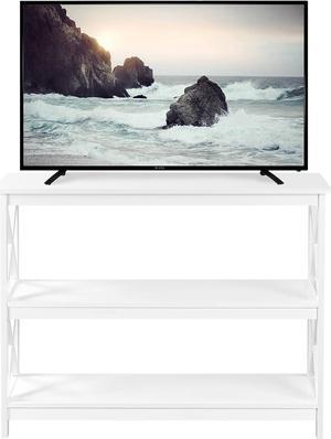 Yaheetech Television Stands & Entertainment Centers with 3 Tier Storage Shelf TV Stand for Living Room, White