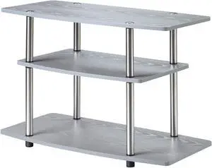 Convenience Concepts Designs2Go 3-Tier TV Stand, 31.5", Gray